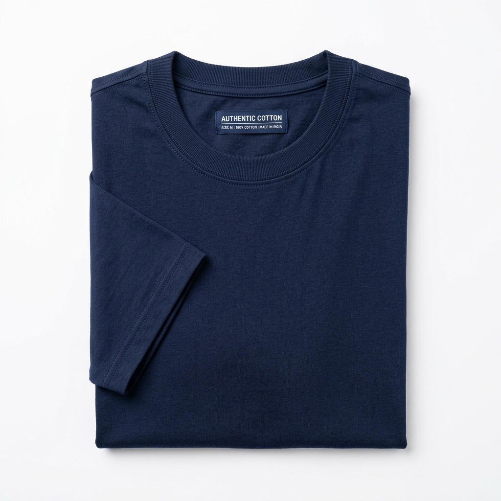 Original navy crewneck garment reference